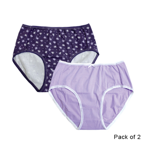 COSWAY Ambrace Antibacterial Midi Panty (2pcs) - L size Purple